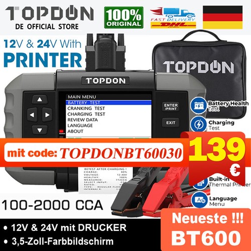 Topdon bt600 tester - topdon, batteria